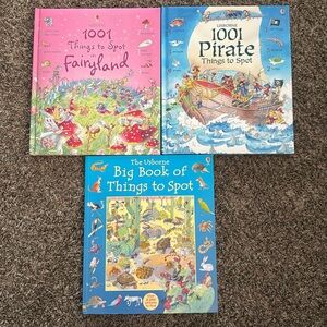 Usborne 1001 Things to Spot Books Fairyland Pirate & Big Book of Things To Spot